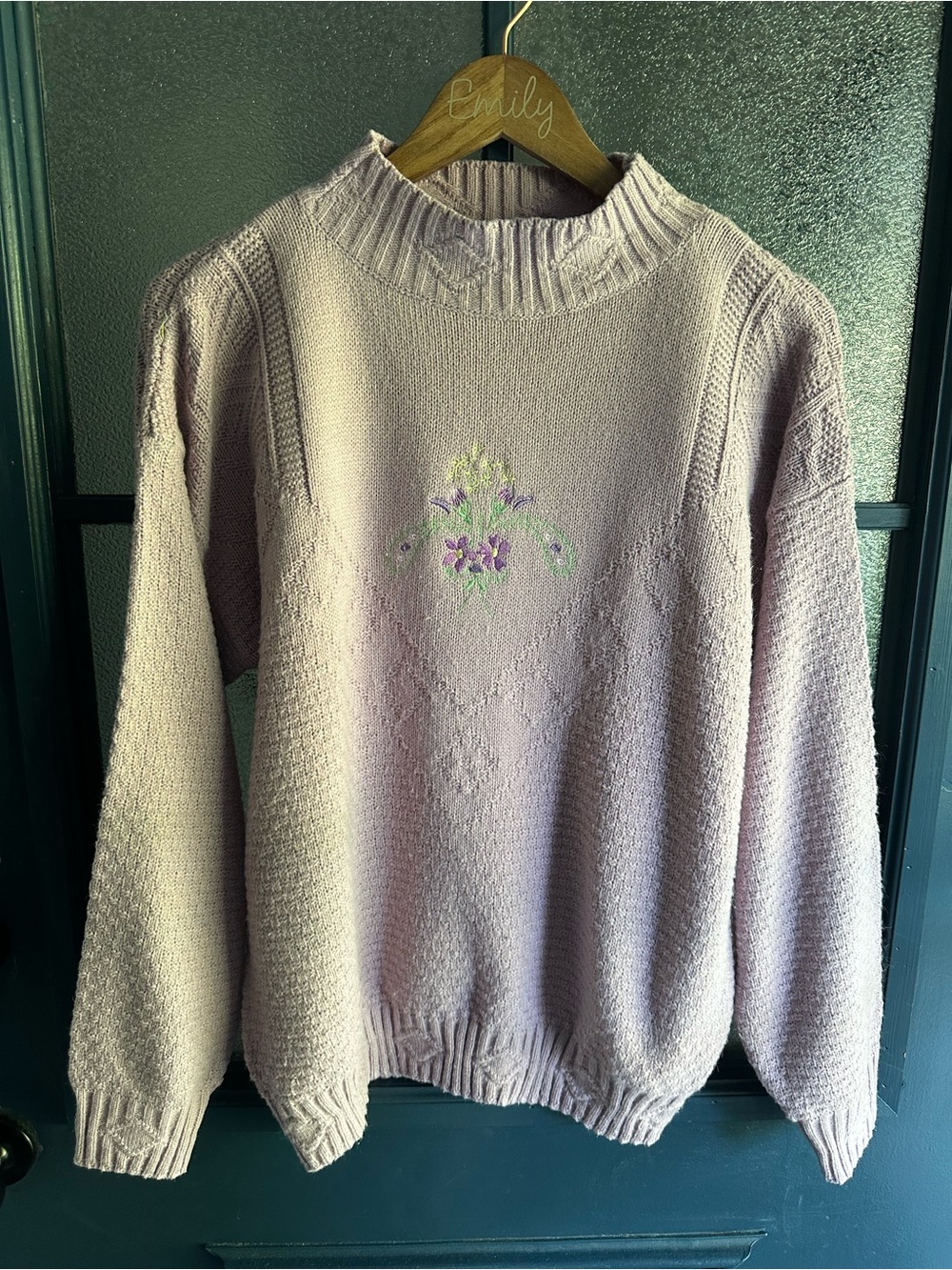 Vintage Floral Embroidered Sweater